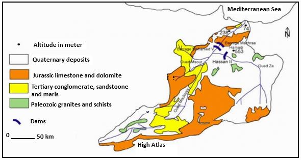 Figure 1: Geographical location of the study area (Moulouya Estuary, Morocco).