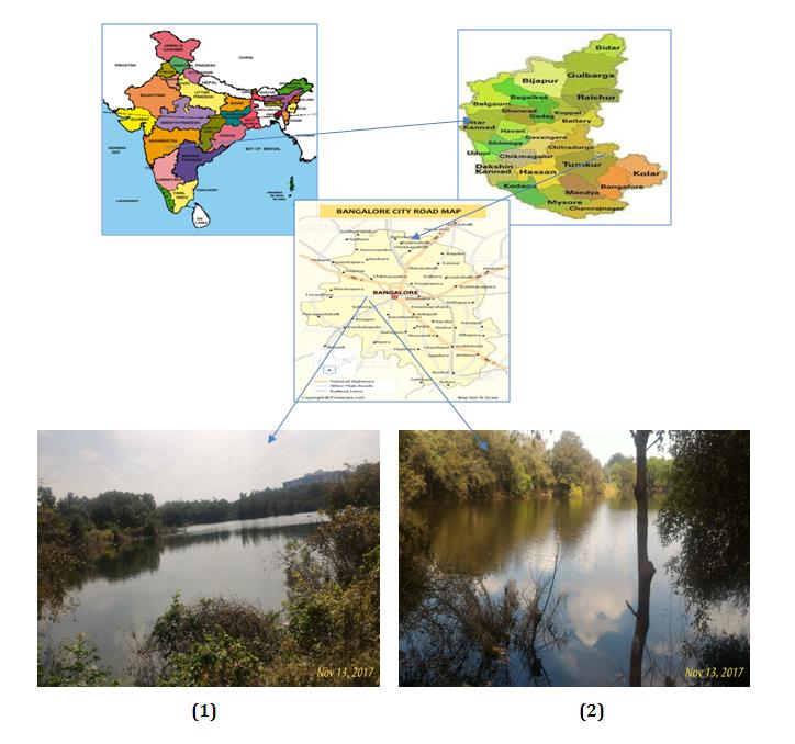 Figure 1: Nirmalagiri Lake. Figure 2: Kengeri Lake.