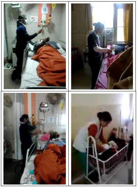 Figure 5: Nurses Working in Different postures.