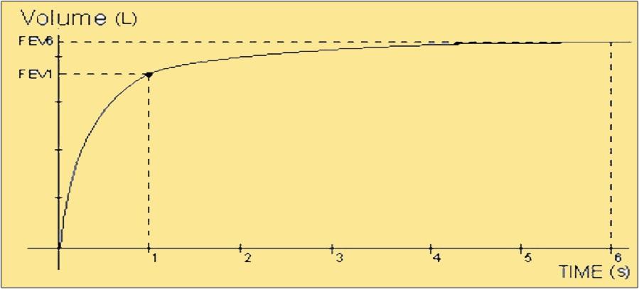 Figure 1: Co-relation between FEV1 and FVC.
