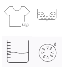 Figure 1: Comprehension Test. The icons of common features, on a washing machine, were shown individually to each user (Air Dry, Drain Water, Water Level, and Drum Clean). The users were asked to identify the icons shown. This helped in understanding how users interpret existing icons.