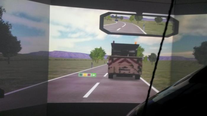 Figure 5: View from the overtaking scenario.