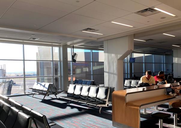 Figure 4: Boarding gate with low-e glass (Low-e).