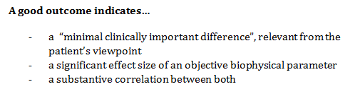 Figure 5: Criteria for a good outcome measure.