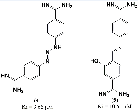 Figure 5: Molecular structures of compounds 4 and 5.