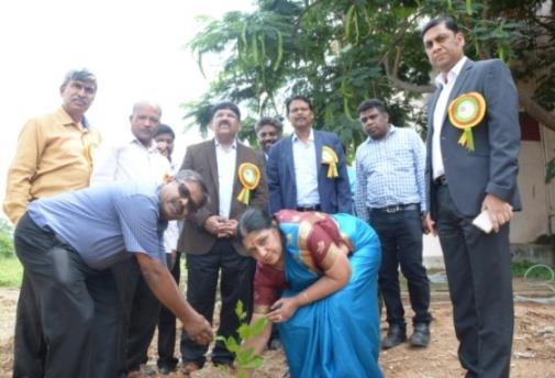 Figure 20: Tree plantation by vice-chancellor Prof Dr. K. Murugan, D.sc.