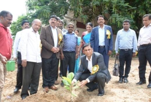 Figure 22: Tree plantation by prof. Dr. B. Senthil Kumar, convener IWACASBI’17.
