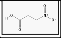 Figure 1: Chemical structure of 3-Nitropropionic acid.