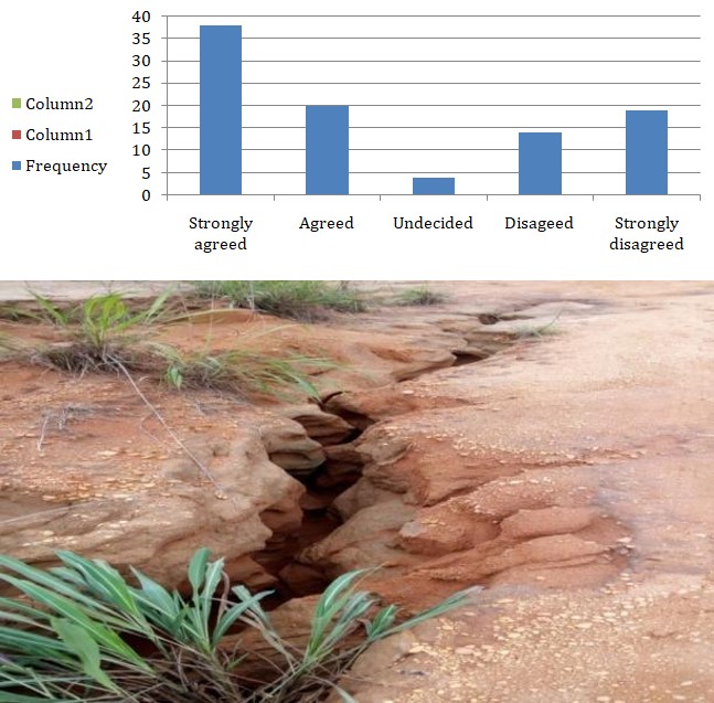 Figure 6: Effect of gully erosion on crop production.