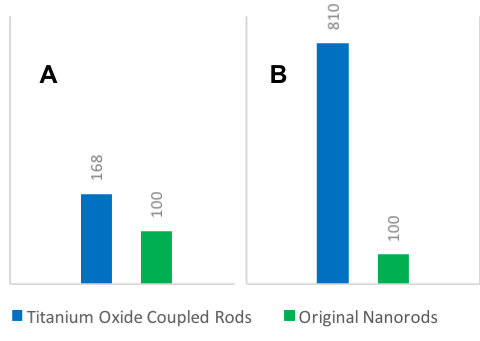 Figure 2: From the images, the nanorods were approximately 20 nm in length.