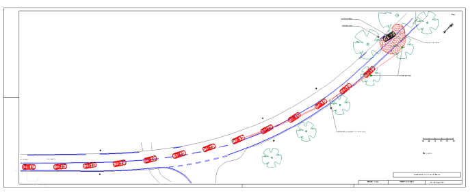 Figure 3: Example of vehicle movement on impact with a tree (left) and tree impact with frontal penetration and relative movement of vehicle occupants not wearing seatbelts (right).