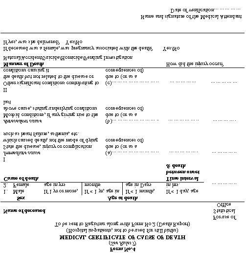 Figure 1: The Medical Certificate of Cause of Death.