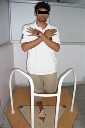 Figure 2: Single limb stance after taping.