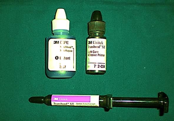 Figure 2: Transbond TM XT (Primer and Adhesive) & Scotchbond TM (Etchant).