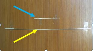 Figure 1: Show the different in length of FGSR yellow arrow and MSP blue arrow.