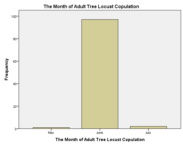 Figure 2: The month of parent adult tree locust copulation
