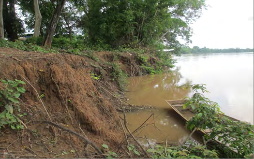 Figure 8: Showing large expanse of lands that vegetation and trees have been destroyed and gullies filled with water. _Source: Fieldwork, 2020_