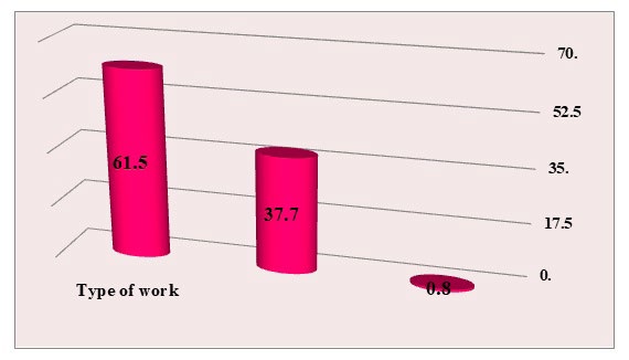 Figure 6: Distribution of samples according to type of work.