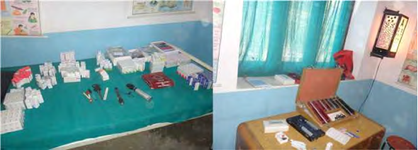 Figure 1: Eye examination set up in the camp.