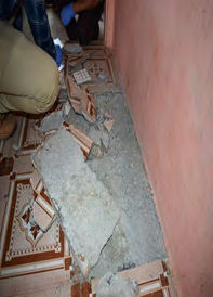 Figure 3: Floor was Dig to Verify the Blood.