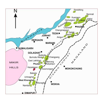 Figure 1: Upper Assam Shelf Basin.