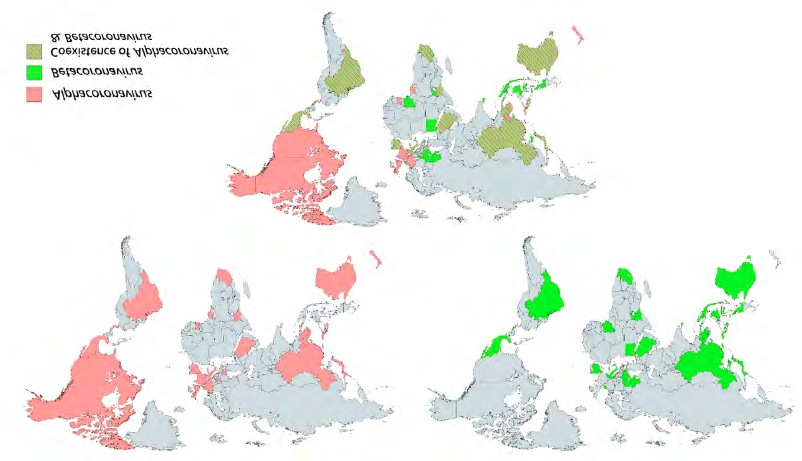 Figure 6: Viruses come from bats distribution in the World [13].