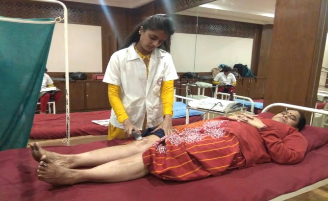 Figure 2: Patient treated with Ultrasound Therapy.