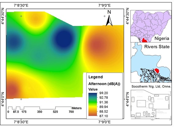 Figure 3: Map of Afternoon Noise Measurement.