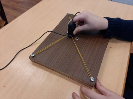 Figure 1: Wooden tablet for studying perception.