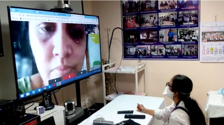 Figure 1: Teleconsultation through video-conferencing.