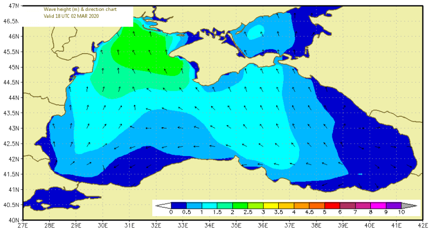 Figure 7: Wind speed and synoptic maps on 3, 4 and 5 March 2020.