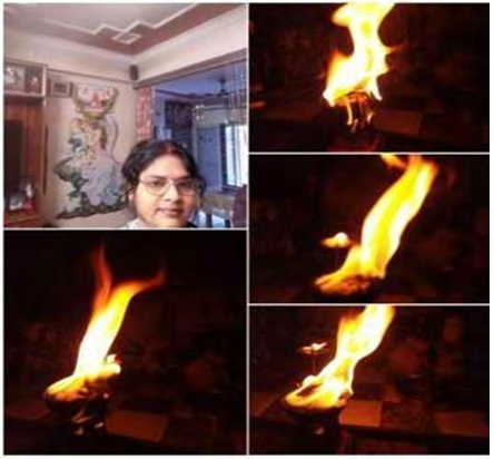 Figure 7: Yajna Ceremony performed by Volunteers at their home or public places like Temples Many countries of the world have done research on Gayatri Mantra and the results they got were surprising. Hence, Gayatri Mantra is the reason the world’s most powerful mantra. https://youtu.be/CrwTLrN2q60.