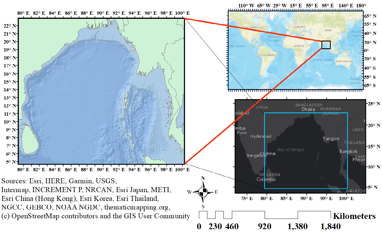 Figure 1: Location of the Study Area, the Bay of Bengal.
