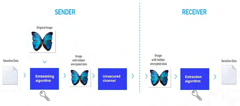 Figure 1: Steganography steps overview.