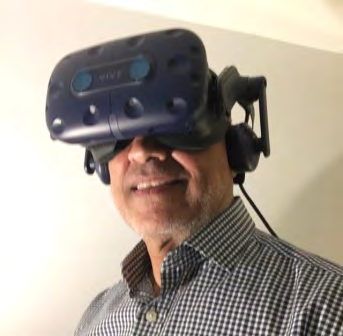 Figure 1: In addition to HMD, other VR technology devices include the Cave Automatic Virtual Environment (CAVE) and pinch gloves [8].