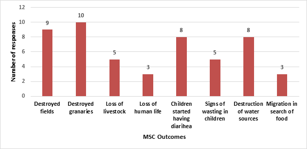 Figure 2: Impact of cyclone Idai in Chimanimani as told by stories of Most Significant Change