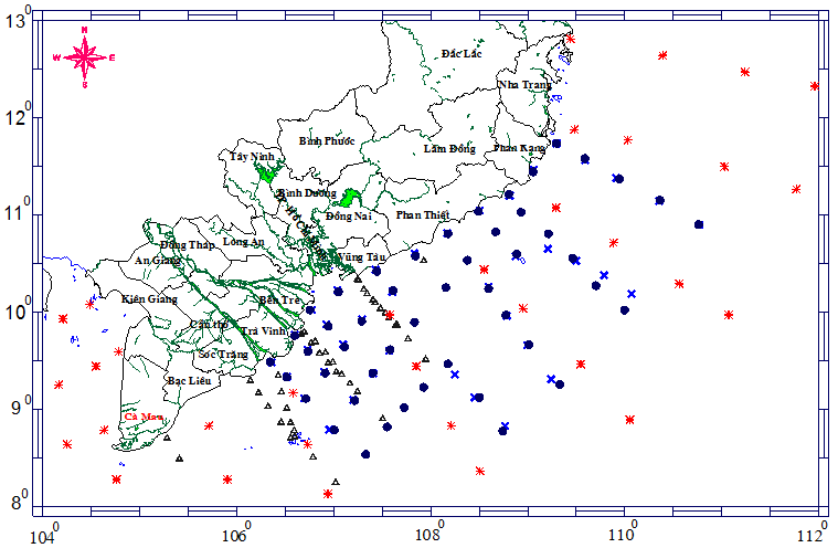 Figure 1: Location map of the survey stations of projects.