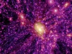 Figure 4: Simulation on the evolution of universe. Vogelsberger, et al. proposed a model for cosmological simulations of galaxy formation physics [77]. They reported a simulation model of the Universe that follows the evolution of both visible and dark matter starting 12 million years after the Big Bang. This simulation covers a region of space big enough to be representative of the whole Universe, and traces 13 billion years of cosmic evolution with 12 billion resolution elements in a cube of 106.5 megaparsecs (350 million light years). It produces a mixture of galaxy shapes that fit observations well, and accurately recreates the large- scale distribution of galaxy clusters and neutral gas in the Universe, as well as the hydrogen and heavy element content of galaxies [78]. Gibney reviewed this model universe recreates evolution of the cosmos [79], and this successful simulation lends weight to standard model of cosmology (Figure 5).