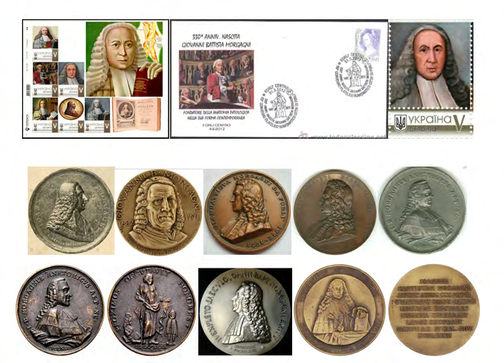 Figure 10: Collectible materials dedicated to Giovanni B. Morgagni.