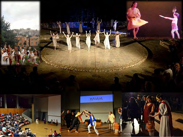 Figure 1: Photos of Orchesis Study Group & Dryos Topoi Research & Artistic Ensemble Activities.