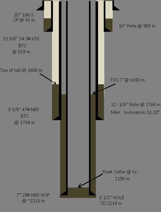 Figure 1: Final well status.