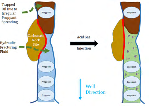 Figure 2: Etching of a Hydraulic Fracture Wall, a Result of Acid Gas Injection.