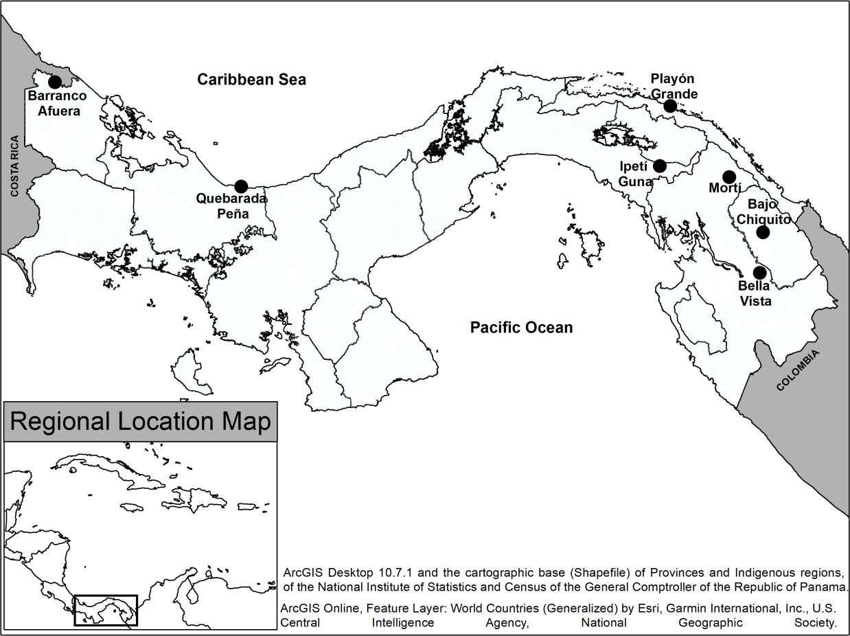 Figure 2: The geographical coordinates and epidemiological information (malaria cases) are in turn presented in Table 1.
