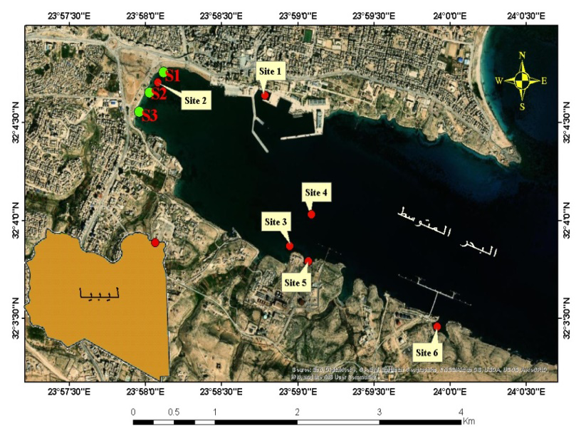Figure 1: Samples locations map of contaminated water.