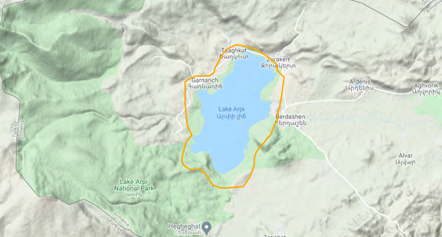 Figure 10: Location of Lake Arpi IBA.