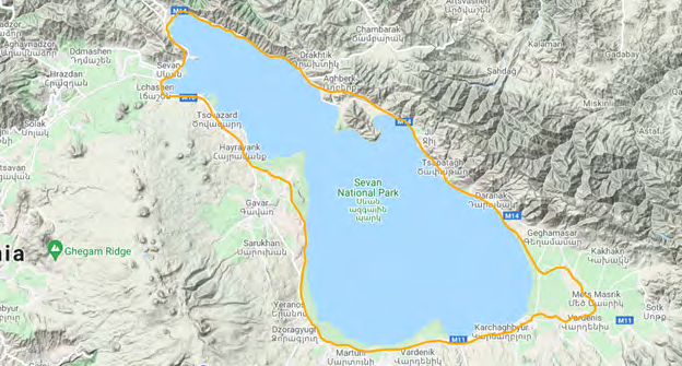 Figure 11: Location of Lake Sevan IBA.