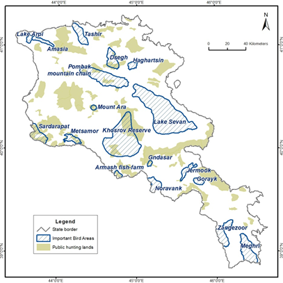 Figure 20: Overlap of IBAs with public hunting lands.