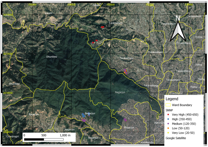 Figure 2: Spatial map for whole study area.