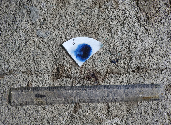 Figure 3: Blood detected on pillow lying in room No.1.