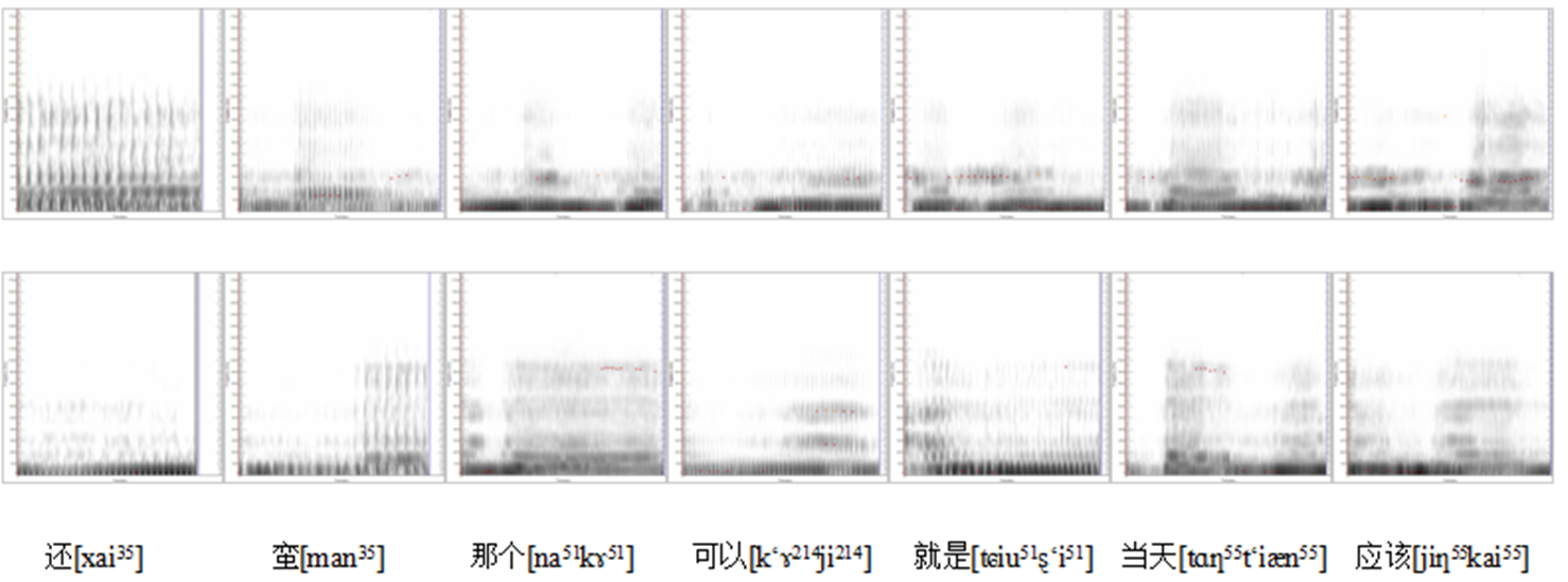 Figure 9: Spectrograms of Comparable Segments from S20.
